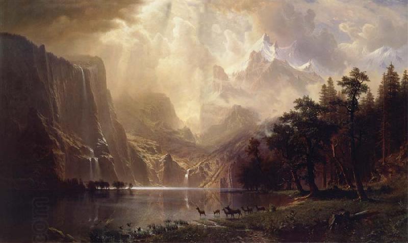 Albert Bierstadt Among the Sierra Nevada,California China oil painting art